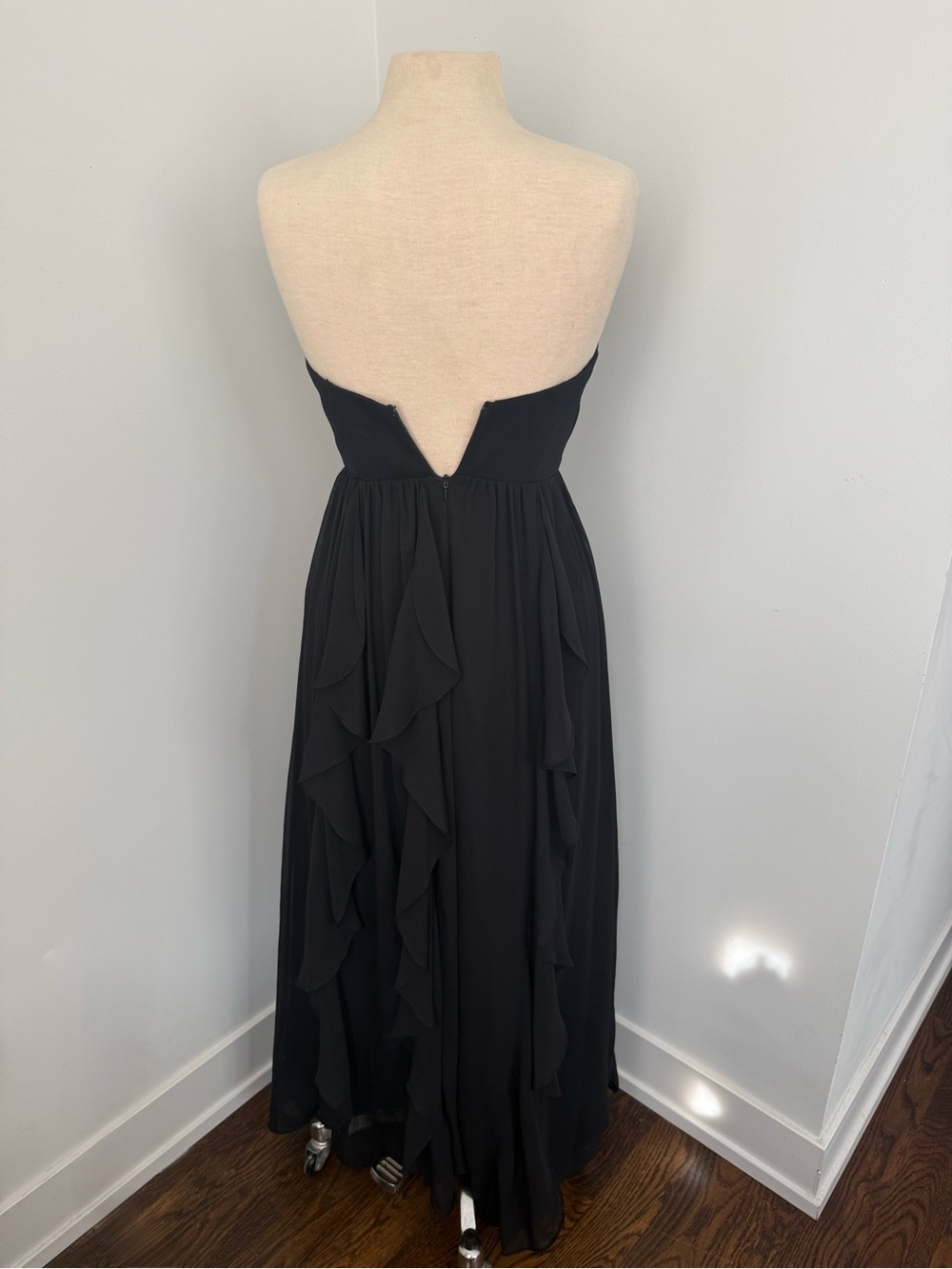 Strapless Black Evening Gown - image 3
